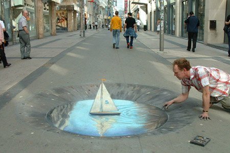 boat 1 - Chalk drawings