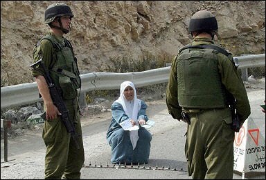 checkpoint 1 - Israeli barbarians sexually and physically abuse Palest. women