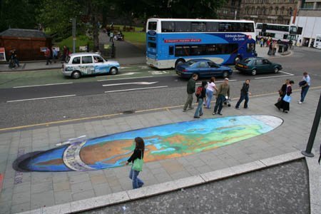 globewrongview 1 - Chalk drawings