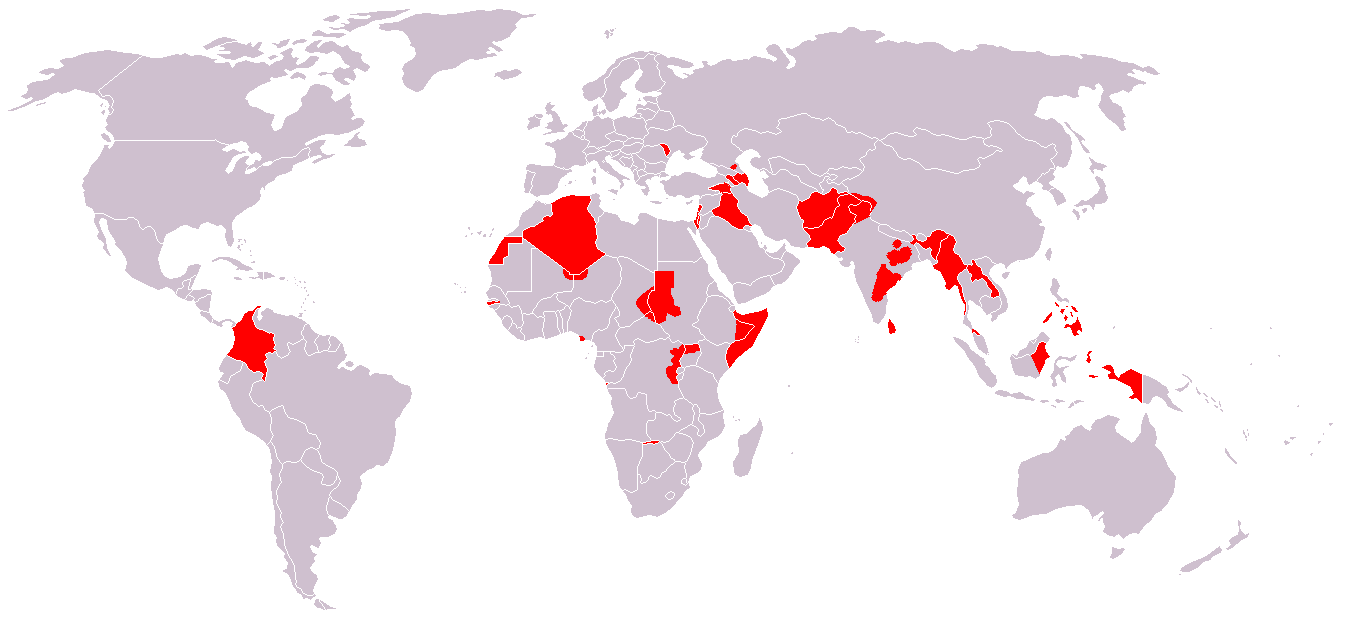 Map of sites of ongoing armed conflicts  1 - Is the world Imploding?