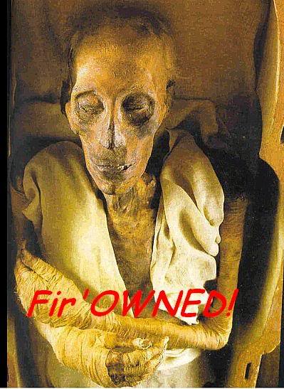 fowned 1 - Fir'own (Pharoah's) Dead Body.