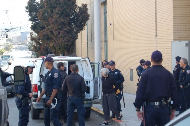 640 antizionist jews062 2 - San Francisco: 20 Jews Arrested in protest of 60th Anniversary Event