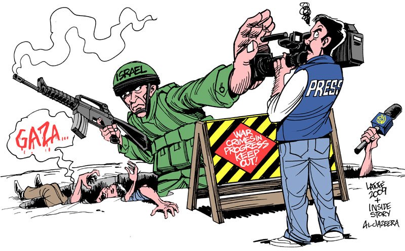 Israel Press Freedom by Latuff2 1 - Palestinian Holocaust - Nazi Israel