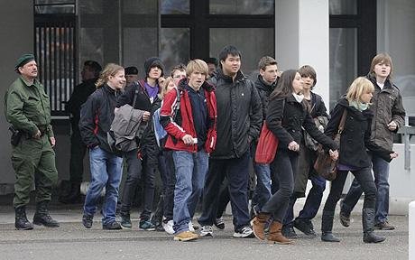 pupils winnenden 1364240c 1 - Germany shootings: Gunman shot dead by police after he kills 16 at school