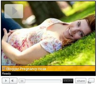fakepregnantscreengrab 1 - Blogger Fakes Baby's Death