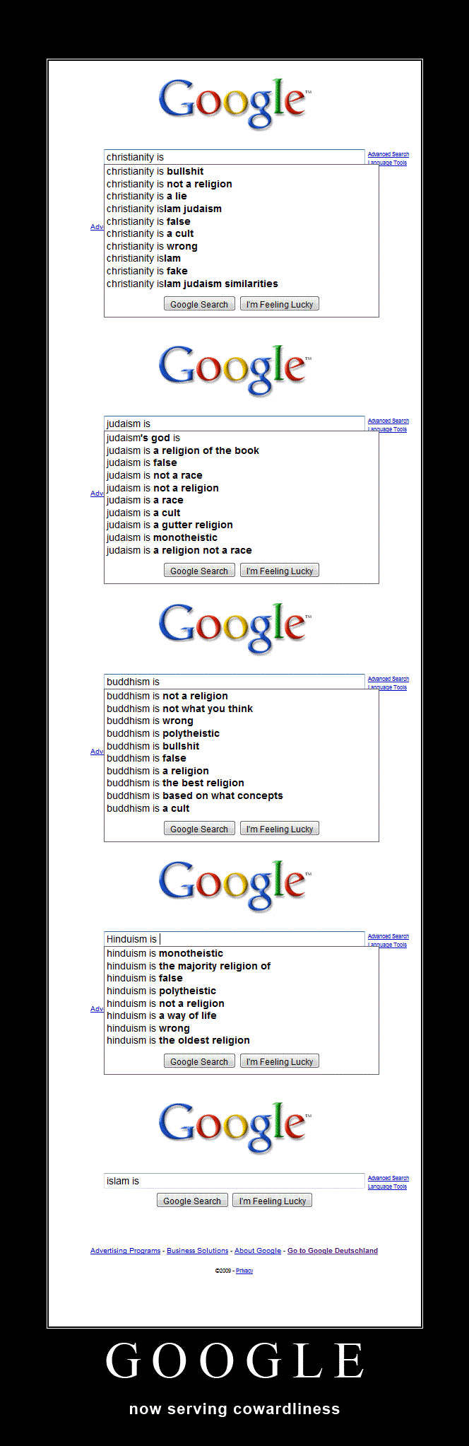BL3Lo 1 - Google's 'Islam is' bug!