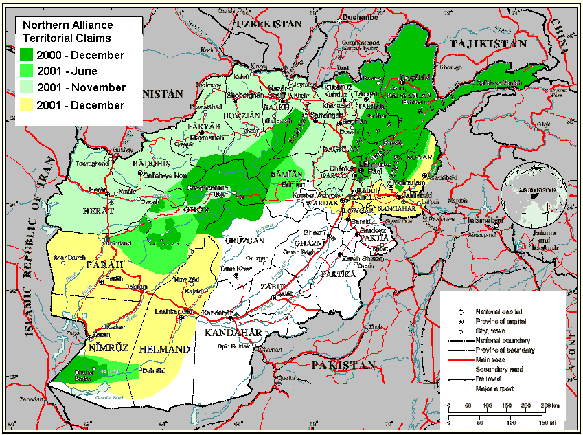 afghanmap 011200 1 - US, Allies Tell Taliban About Offensive