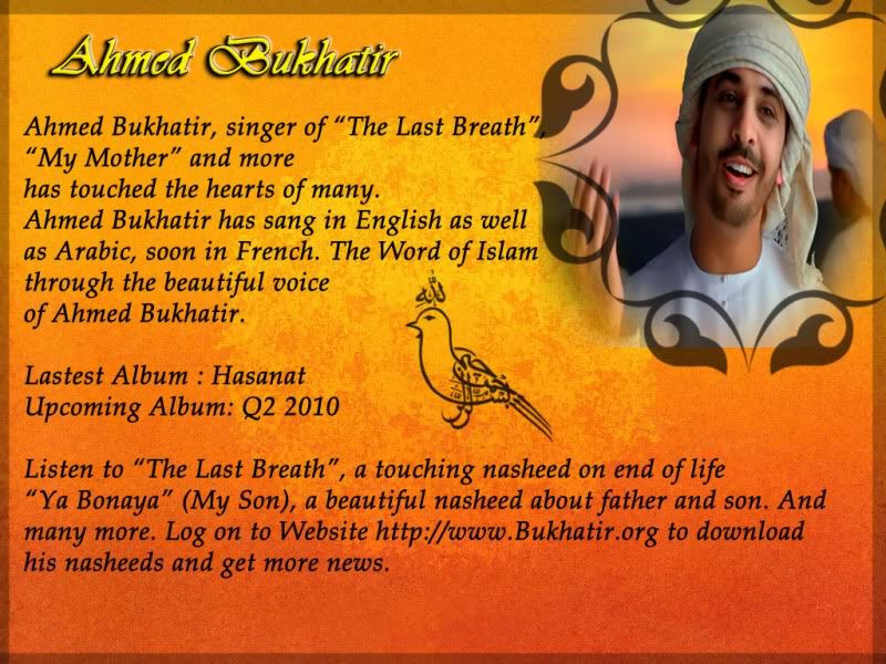 Intro 1 - Ahmed Bukhatir, a nasheed singer