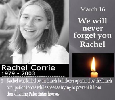corrie 1 - Rachel Corrie on Her Way now !