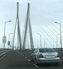 220pxBWSL Cable Stay Bridge 1 - World's longest sea bridge opens in China.