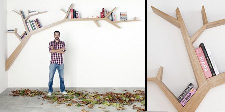 treebranch01 1 - Creative wooden bookshelf made by talented French designer Olivier Dolle.