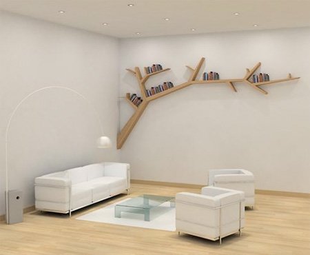 treebranch02 1 - Creative wooden bookshelf made by talented French designer Olivier Dolle.