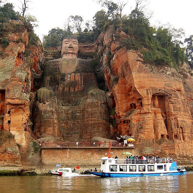 leshanbuddha1 1 - Living Rock – Massive Monuments Carved In Situ.