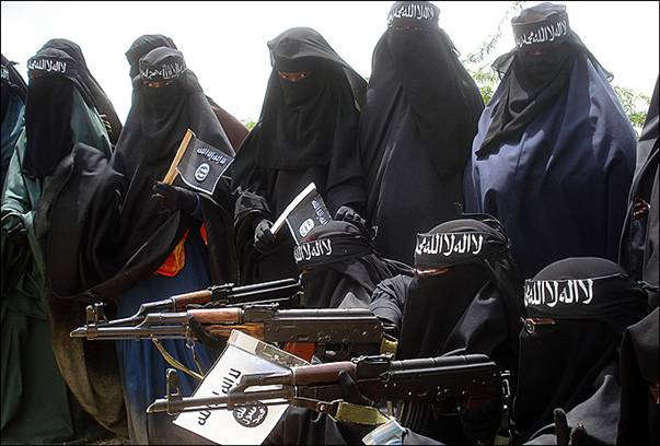 burqa    female fanatics 1 - so much for the "oppressed" Muslim women
