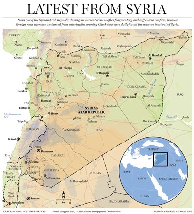20111121 map syria1 1 - Arab Spring:Western Orchestrated Revolution OR Prophecized Bloodshed