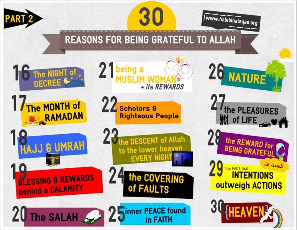 haPiybn 1 - [Infographic] - 30 Reasons for being grateful to Allah