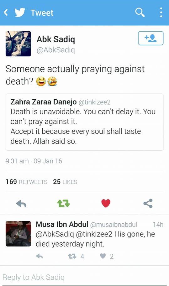 0zbvXOo 1 - This will give you goosebumps! Muslim Brother tweets and passed away the next day