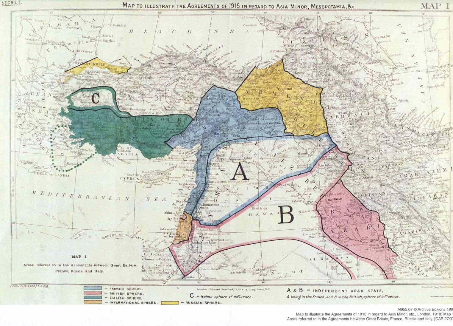 map 1916 secret 1 - Why the West is terrified of Muslims learning HISTORY