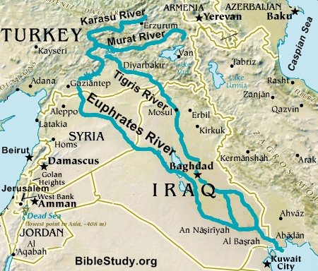 euphratestigrisvalleymap 1 - Soon the river "Euphrates" will disclose the treasure (the mountain) of gold