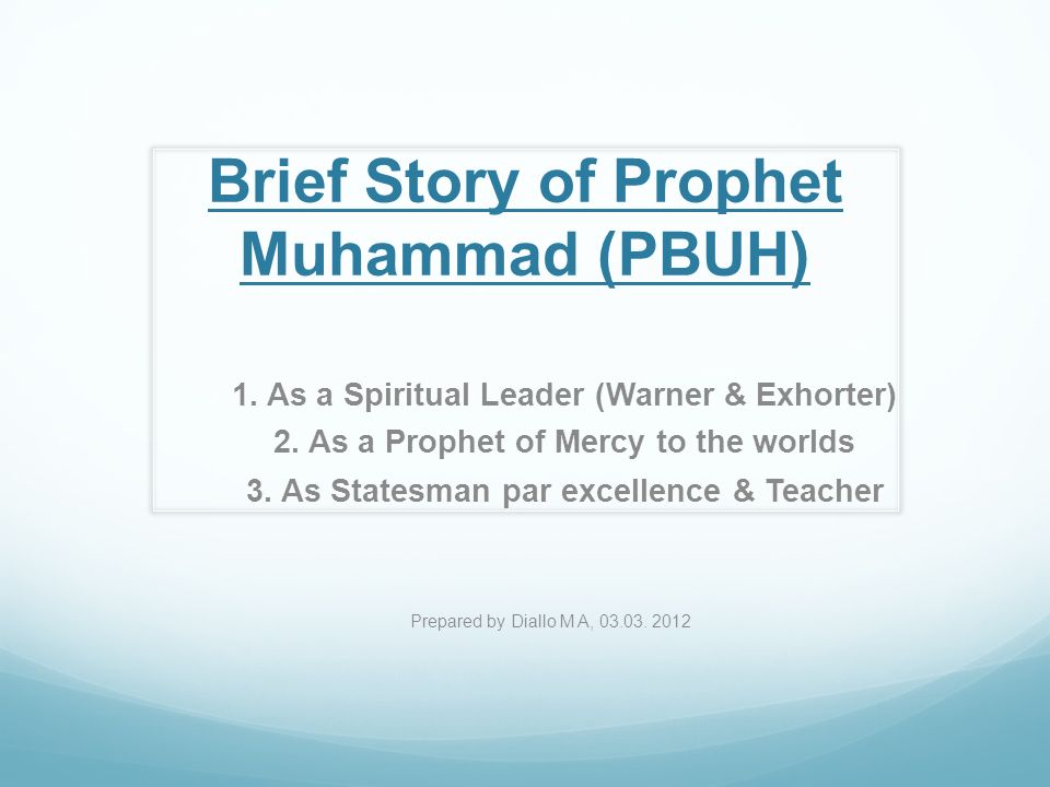 BriefStoryofProphetMuhammad28PBUH29 1 - Beautiful Quotes, Proverbs, Sayings