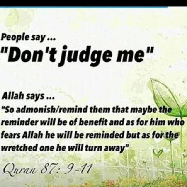 Don t judge me 1 - Is acting haram