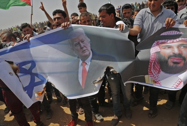 Trump20bin20Salman20AFP 0 1 - Israel land grab law 'ends hope of two-state solution'