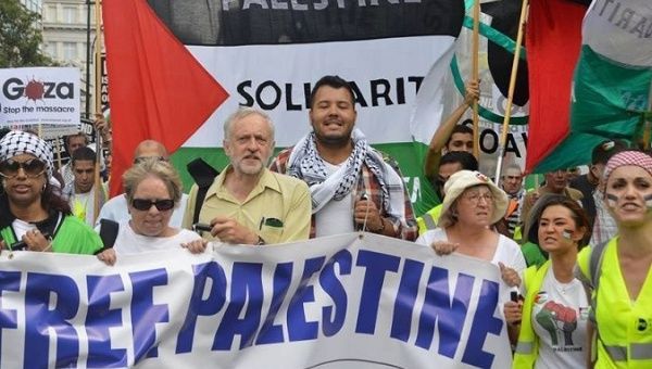 corbyn protest uk palestine labour israe 1 - Israel land grab law 'ends hope of two-state solution'