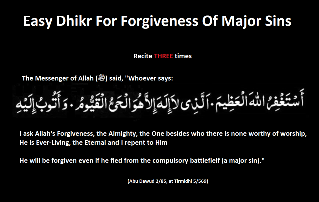 Major Sins Forgiveness 1 - Punishment