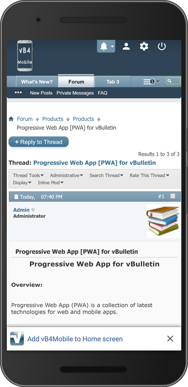 txe1Non 1 - Progressive Web App [PWA] for vBulletin