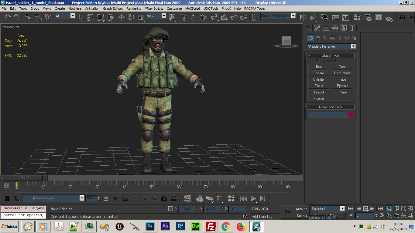 New Updated Model for Zionist Soldier  W 1 - I am developing a game about Palestine Resistance