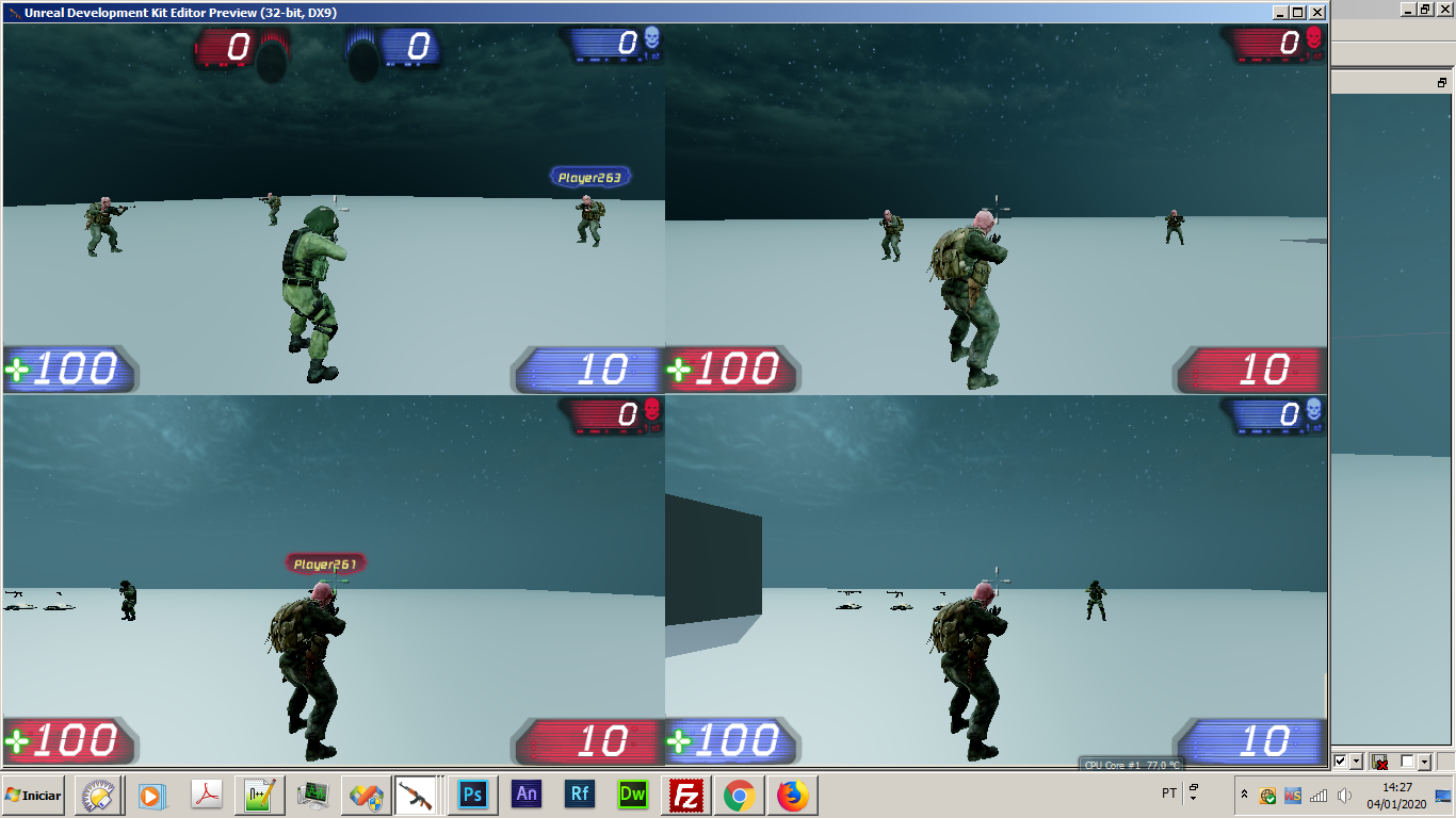 4P Split Screen 1 - I am developing a game about Palestine Resistance