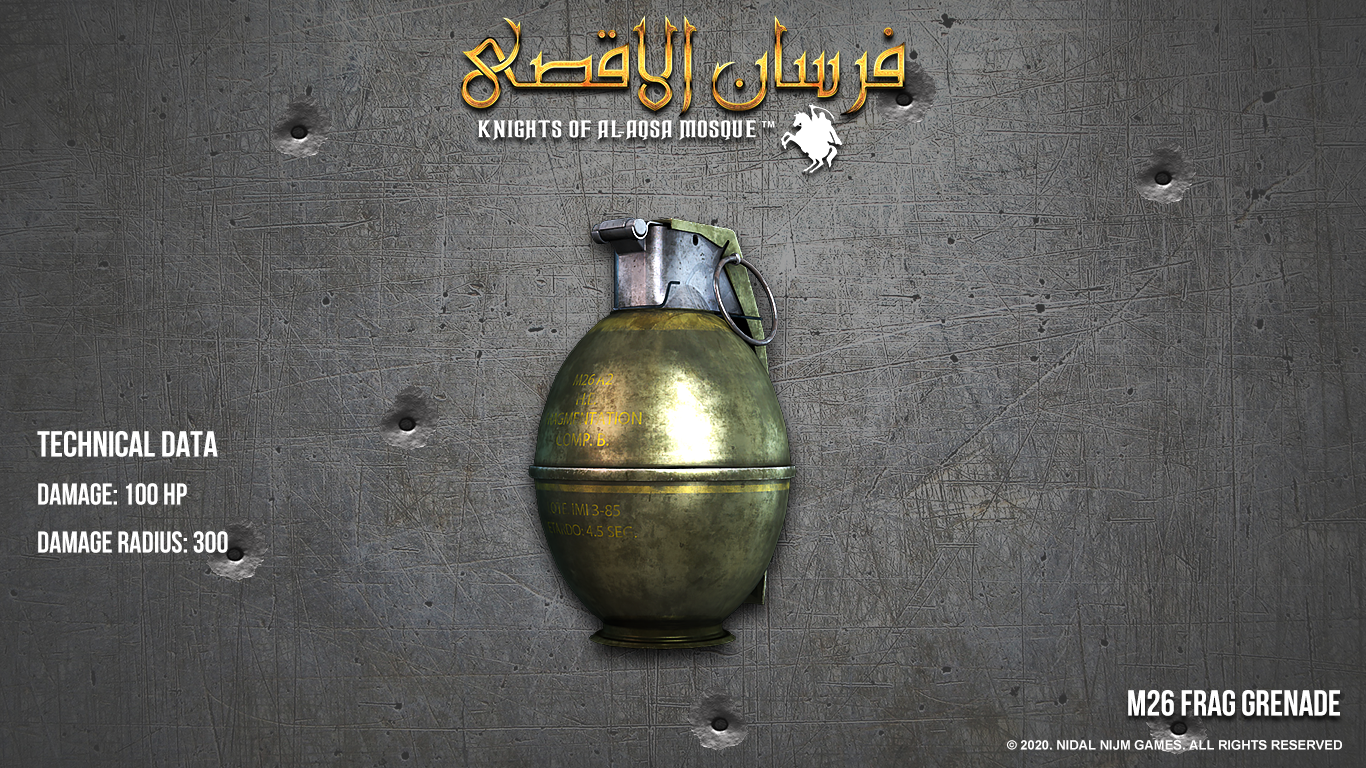 Fursan alAqsa Weapons Showcase Grenade 1 - I am developing a game about Palestine Resistance