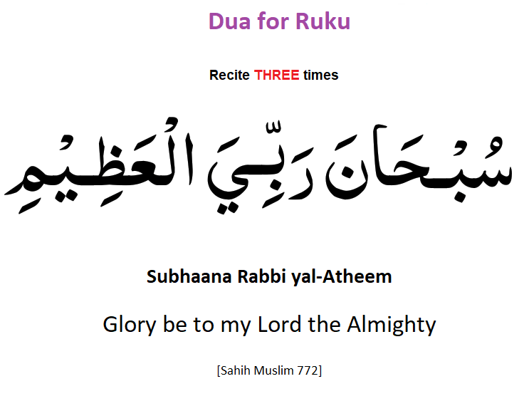 Dua for Ruku 1 - Dua for Ruku